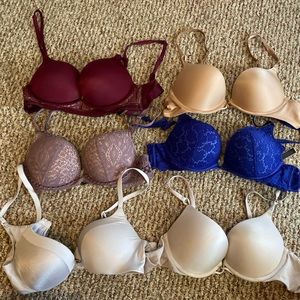 34a bombshell push up bras. All used condition.
